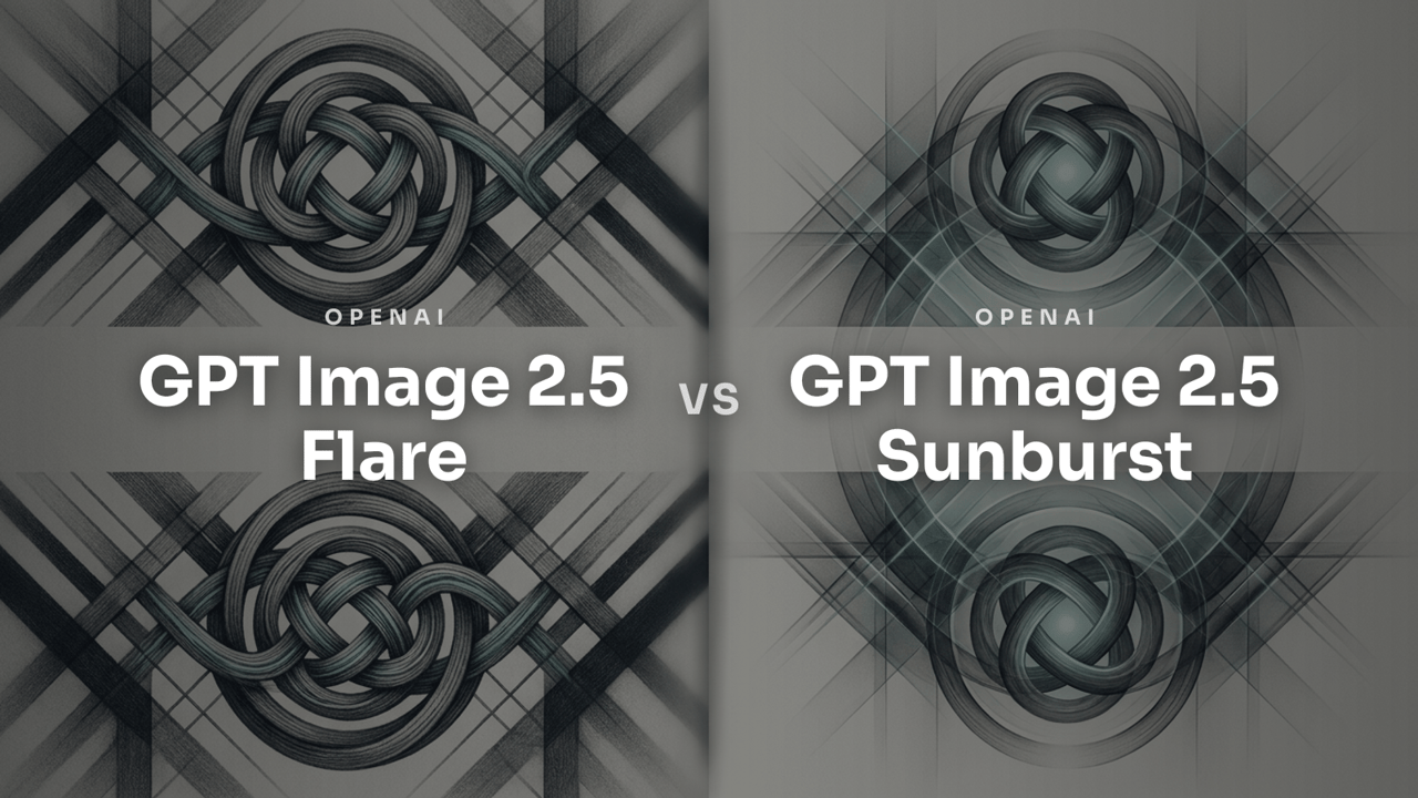 GPT Image 2.5 Flare a confronto con GPT Image 2.5 Sunburst