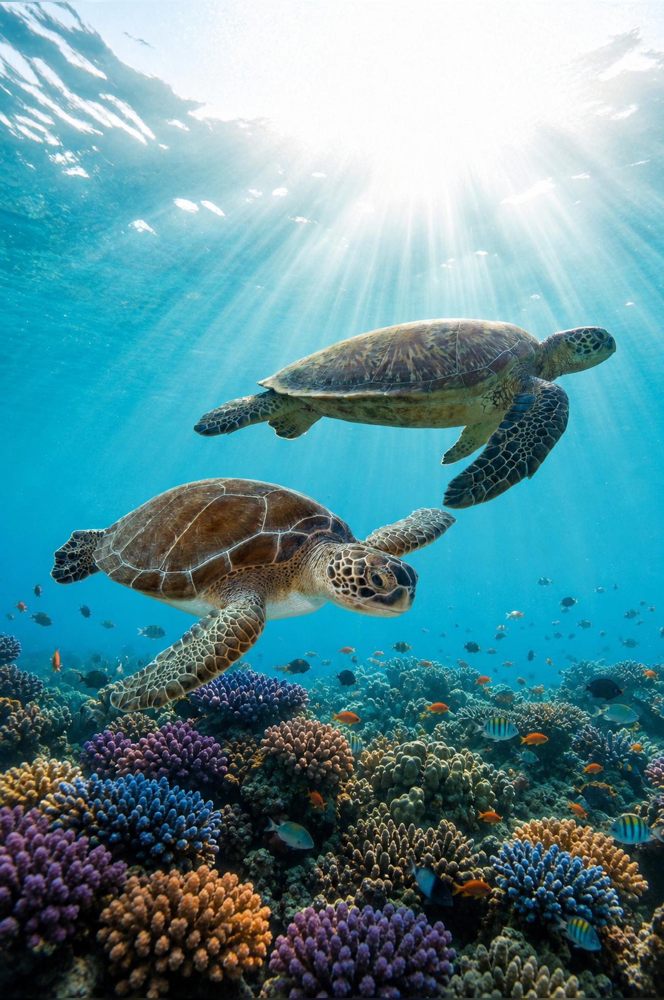 Setze die erste Schildkröte in das Bild der zweiten Schildkröte ein