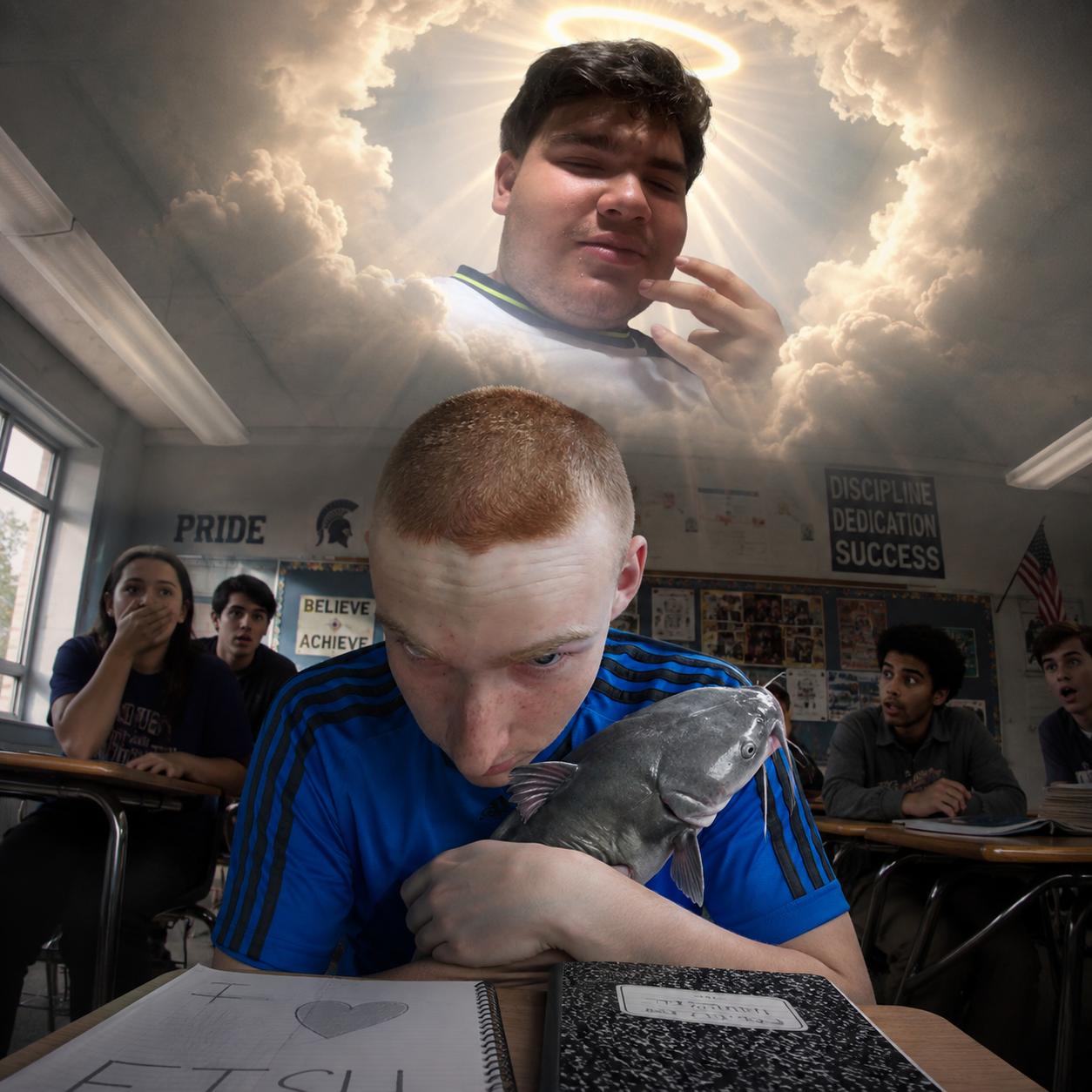 put this guy somwher in hihscholl dxd make it realy weird and ad the 2ndc refreence image as god but make him look cool