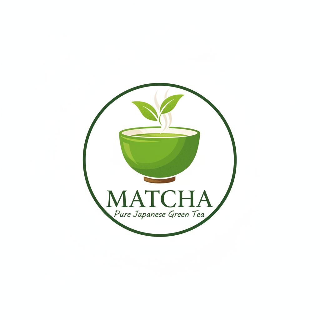 a matcha product logo