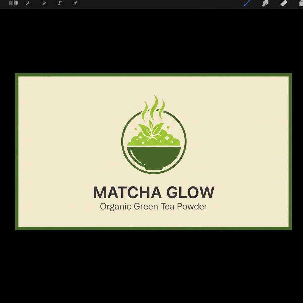 a matcha product logo