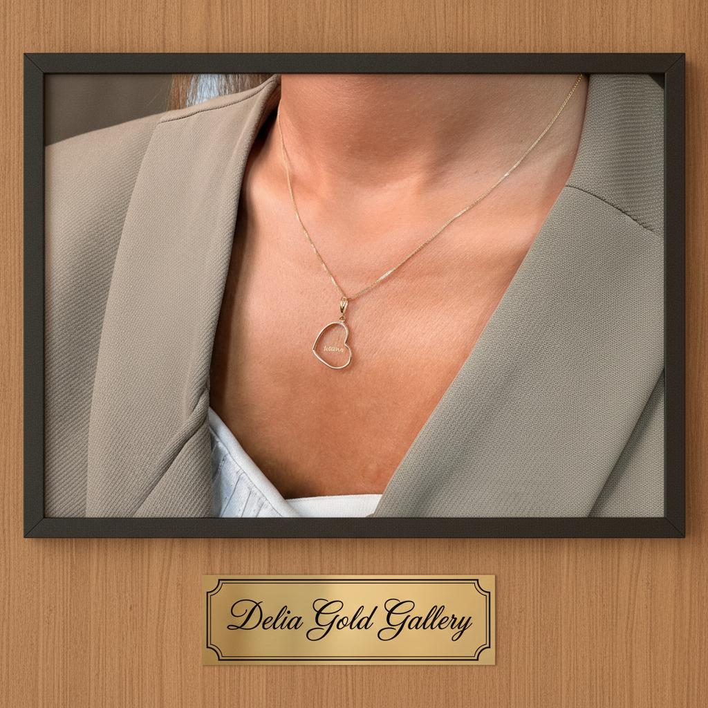 hey please write the weight 0.600 g behind of the pendant and the below imgae write Delia Gold Gallery barand as a nice one and