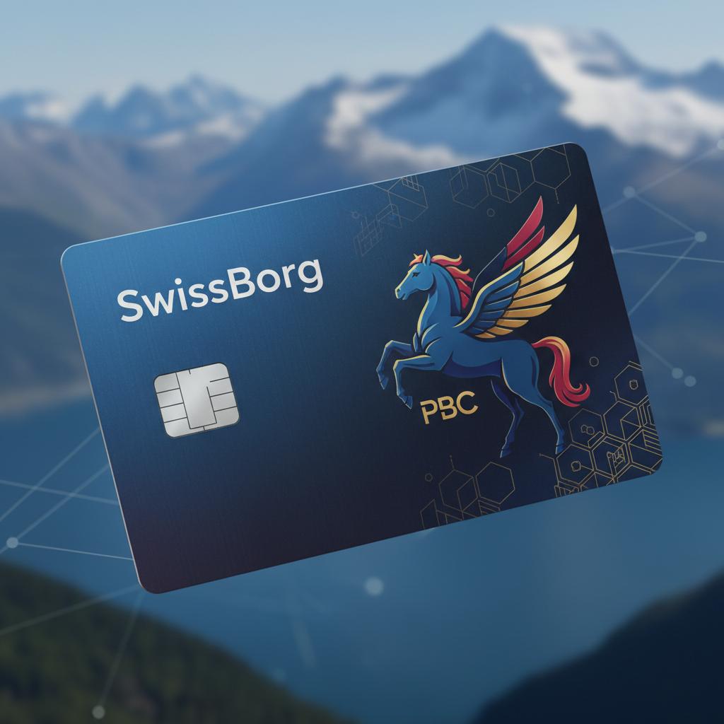 genere moi une image swissborg avec code couleur logo en gestion privee pour le club pegasus