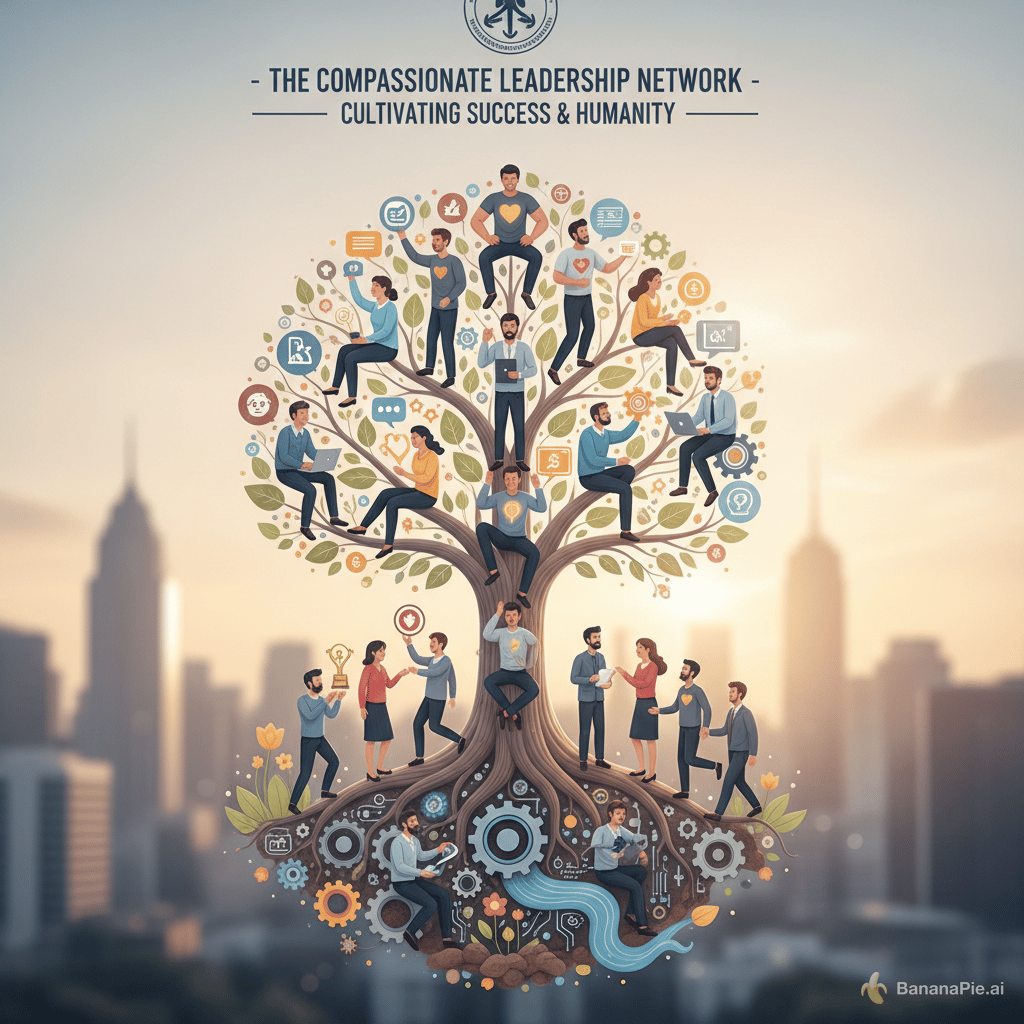Create an image that describes organizations that grow leaders that are not only performers performers, but are also good humans