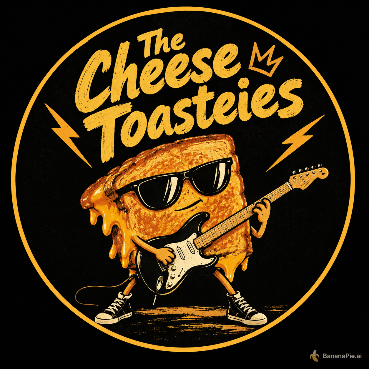 generate a pfp for a band called the cheese toasteies correct the spelling pls