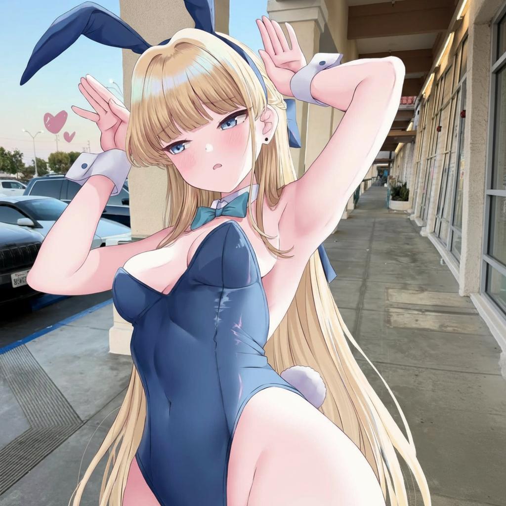 make the girl in the second image wear the outfit of the girl from the first image