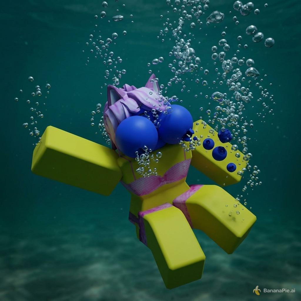 Make a part two to this image with the same charcter, art style, and background where the charcter drowns.