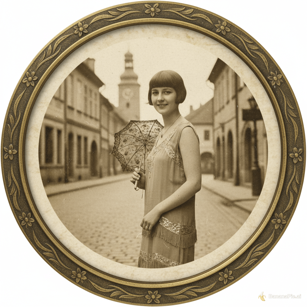 una foto rotonda vintage