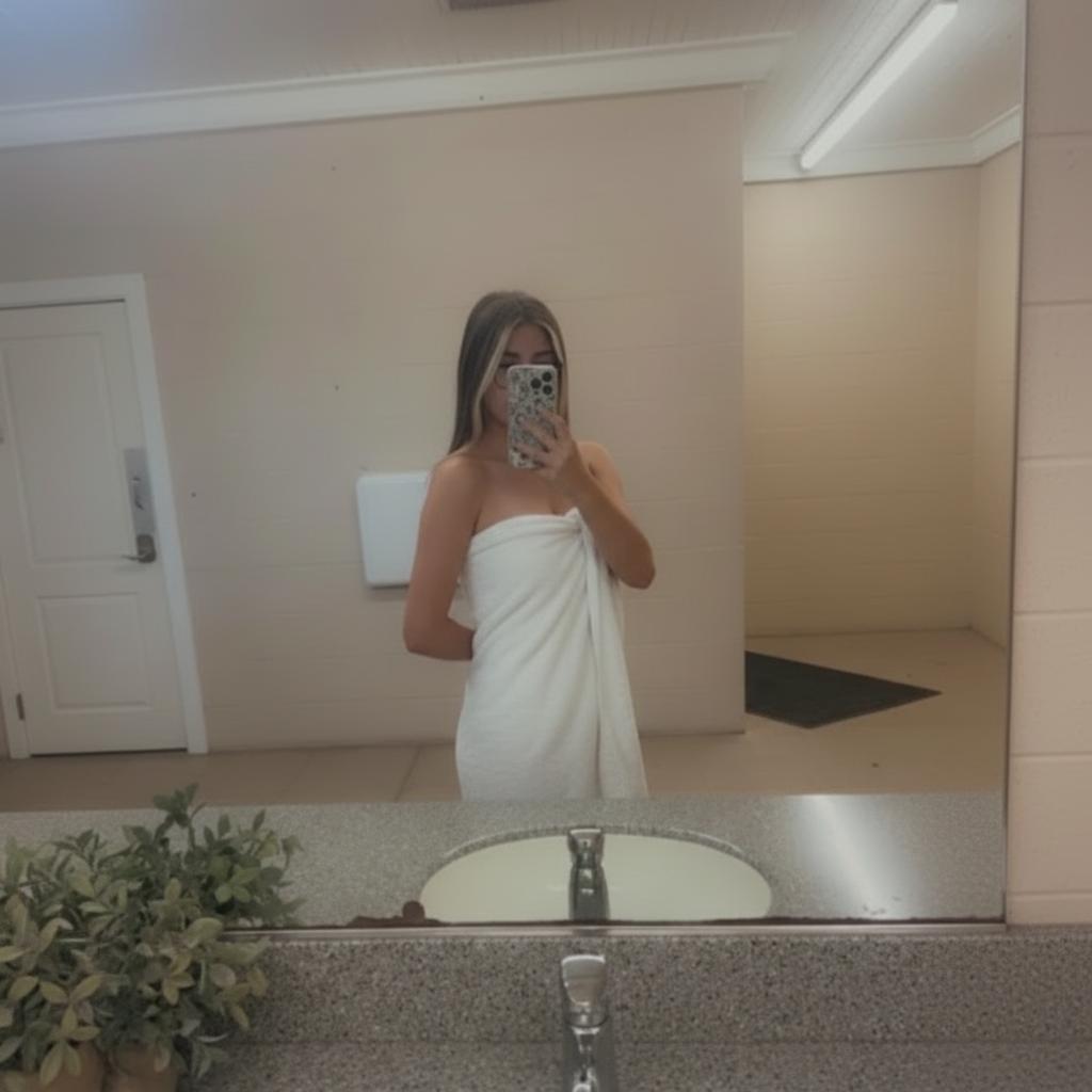 Remove swimsuit and add towel
