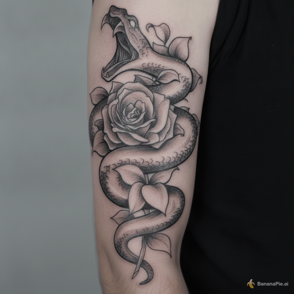 make a realistic looking tatto from this in black and white