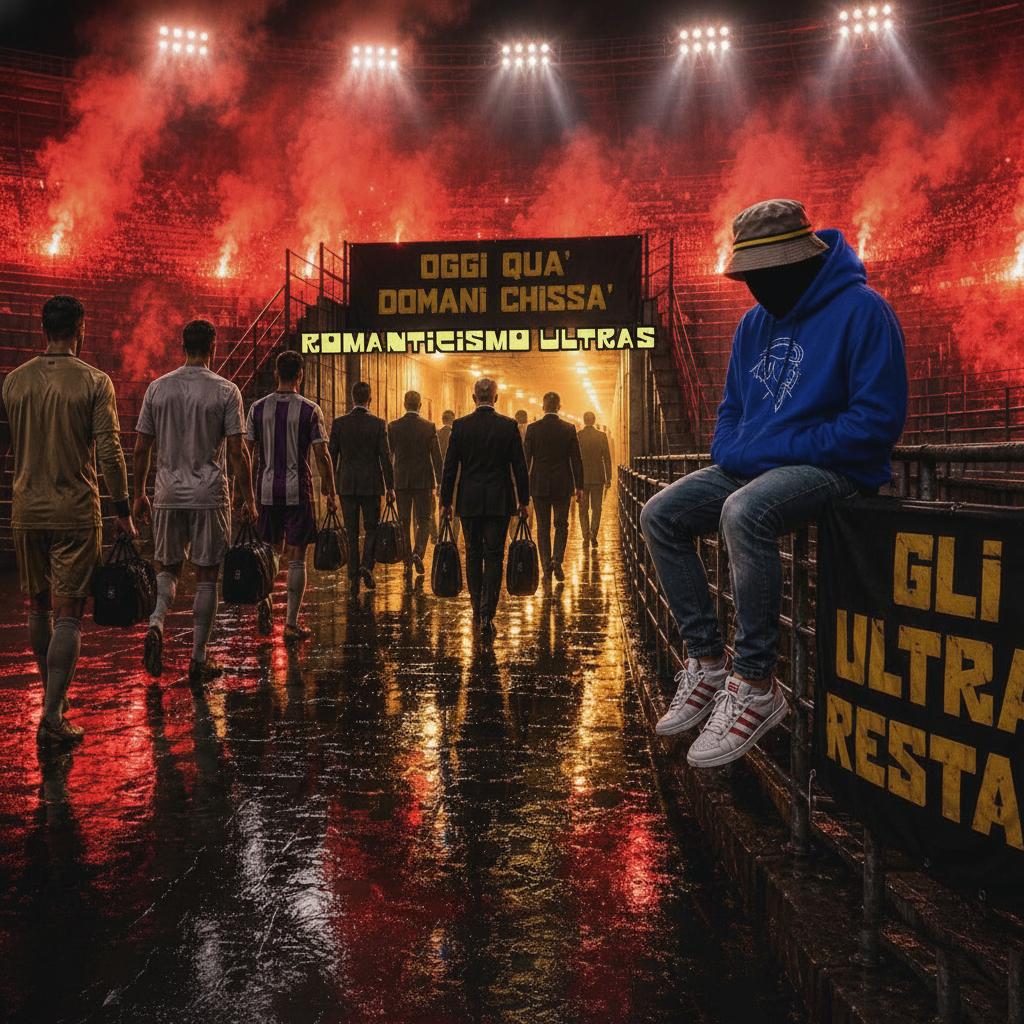 la bandiera diventa di colore bianco con le scritte in blu royal rimuovi la scritta romanticismo ultras la felpa diventa di colore blu royal rimuovi lo stemma dalla felpa  il disegno diventa un disegno a mano libera con il tratteggio