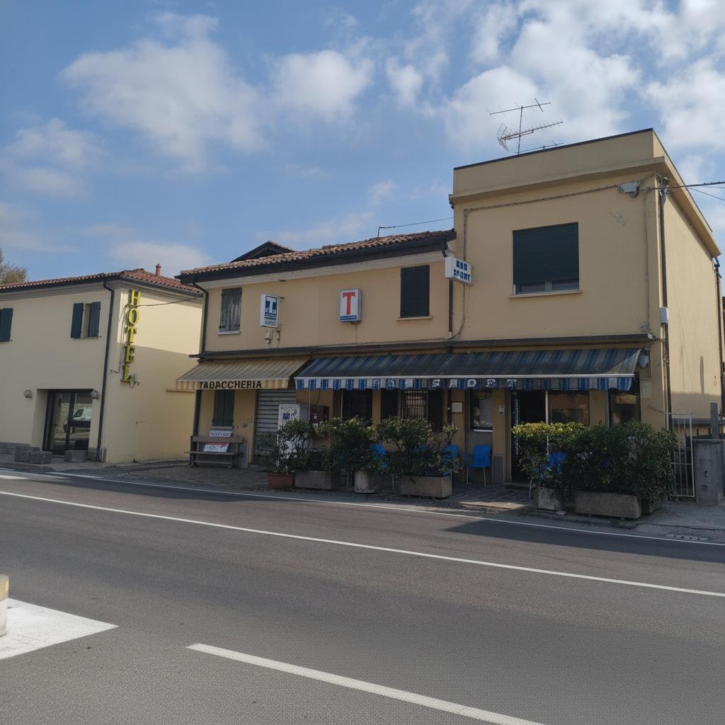 devi mettere il cartello dove c'è scritto "T" a sinistra del cartello dove c'è "bar sport " quello vicino alla finestra