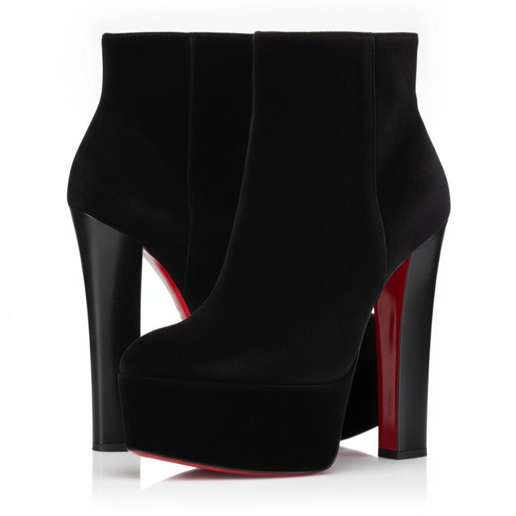 make the texture of this boots black velvet