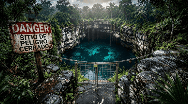 Quiero que en el cartel ponga: SITIO DE PELIGRO CERRADO
