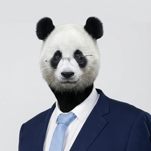 make this man look like a panda