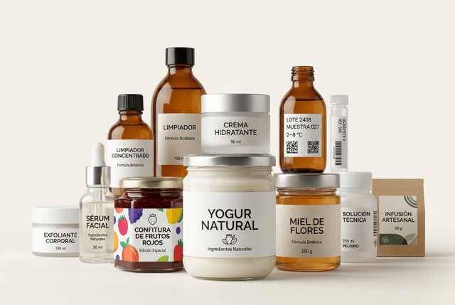 The label must look like a physical self-adhesive label applied onto the container, with visible edges and realistic material texture. It must NOT look like graphics printed directly onto the packaging.
Ultra-premium editorial packaging photography created for a professional self-adhesive label manufacturer, featuring a sophisticated mixed collection of jars, bottles and small containers from different commercial sectors.
The image is designed as a LARGE WEBSITE HERO IMAGE representing the versatility of custom self-adhesive labels for jars and containers.
THE SELF-ADHESIVE LABELS MUST BE THE ABSOLUTE VISUAL PROTAGONISTS OF THE IMAGE.
Create a wide, sophisticated editorial composition featuring approximately 10–12 different containers from several sectors:
• a premium transparent glass jar of natural yogurt
• a small gourmet preserve jar
• an elegant glass jar of honey
• a transparent cosmetic serum bottle with dropper
• a premium cosmetic cream jar
• an amber glass cosmetic bottle
• a small laboratory reagent bottle
• a transparent laboratory vial with technical identification label
• a white plastic jar for personal-care product
• a small HDPE chemical container
• an amber pharmaceutical-style bottle
• a small sustainable kraft package or artisan container with a premium paper label
The containers must have CLEARLY DIFFERENT SHAPES, HEIGHTS, MATERIALS AND PROPORTIONS.
Include:
transparent glass,
amber glass,
frosted glass,
white plastic,
transparent plastic,
small jars,
wide jars,
dropper bottles,
small technical containers.
Do NOT make every container look like a bottle.
The visual concept must clearly communicate:
CUSTOM SELF-ADHESIVE LABELS FOR MANY DIFFERENT TYPES OF JARS AND CONTAINERS.
COMPOSITION
Create a sophisticated editorial composition with natural depth.
Place one attractive medium-sized container prominently in the center foreground.
This central container must have a large, exceptionally well-designed self-adhesive label and act as the visual anchor of the composition.
Arrange approximately four or five containers around it in the foreground.
Position the remaining containers behind them at different heights.
Some rear products can be partially obscured naturally, but the collection must remain clearly understandable.
Do NOT arrange everything in one straight line.
Create an elegant pyramid-like composition with visual rhythm.
Tall containers toward the back.
Medium containers in the central area.
Smaller jars and vials toward the front.
The overall image should feel abundant but carefully art-directed.
The result must resemble a premium international packaging campaign, NOT a simple catalogue photograph.
LABEL VARIETY
Show a sophisticated selection of REAL SELF-ADHESIVE LABEL MATERIALS AND DESIGNS.
Include different label solutions throughout the composition:
PREMIUM WHITE PAPER LABEL
Visible subtle paper texture.
Contemporary graphic design.
Perfectly defined physical label edges.
RECYCLED PAPER LABEL
Warm natural white paper with subtle visible recycled fibers.
Modern sustainable design.
Avoid rustic or homemade appearance.
TRANSPARENT NO-LABEL-LOOK FILM
Crystal-clear self-adhesive film applied to a transparent glass container.
Large transparent areas.
Selected graphics printed with opaque white ink.
The physical transparent film edge must remain subtly visible.
PREMIUM MATTE LABEL
Smooth tactile matte self-adhesive material.
Sophisticated contemporary cosmetic design.
COLORFUL FOOD LABEL
Modern vibrant illustration using fresh colors.
Large contemporary graphic elements.
Premium food packaging aesthetic.
TECHNICAL LABORATORY LABEL
Small precise white self-adhesive label.
Sharp black typography.
Realistic QR code, DataMatrix or barcode.
Clear technical information.
The technical label must remain extremely sharp and professionally printed.
HIGH-RESISTANCE SYNTHETIC LABEL
Professional synthetic self-adhesive film applied to a chemical or personal-care container.
Perfect adhesion.
Clean precise printing.
Suitable visual appearance for demanding professional applications.
GRAPHIC DESIGN
Every container belongs to a different realistic product family.
Do NOT make all labels use the same branding.
Create multiple contemporary European brand identities while maintaining overall visual harmony.
Mix:
• sophisticated minimalist labels
• colorful contemporary labels
• premium cosmetic labels
• sustainable paper labels
• technical identification labels
• clean industrial labels
Use large typography and strong visual hierarchy where appropriate.
The labels must look professionally designed for REAL COMMERCIAL PRODUCTION.
Avoid generic AI packaging.
Avoid excessive text.
Avoid decorative complexity.
No old-fashioned designs.
No arabesque patterns.
No unnecessary ornamentation.
ALL CONSUMER-FACING VISIBLE TEXT MUST BE WRITTEN IN CORRECT SPANISH.
Use realistic wording distributed naturally throughout the collection, such as:
YOGUR NATURAL
MIEL DE FLORES
CONFITURA DE FRUTOS ROJOS
SÉRUM FACIAL
CREMA HIDRATANTE
FÓRMULA BOTÁNICA
INGREDIENTES NATURALES
LIMPIADOR CONCENTRADO
EDICIÓN ESPECIAL
250 g
50 ml
30 ml
For laboratory products, use concise realistic technical identification such as:
LOTE 2408
MUESTRA 027
2–8 °C
QR code
DataMatrix
barcode
CRITICAL LABEL REQUIREMENT
EVERY LABEL MUST LOOK LIKE A REAL PHYSICAL SELF-ADHESIVE LABEL APPLIED TO THE CONTAINER.
This is essential.
Clearly show:
• physical label edges
• realistic material thickness
• paper texture
• transparent film
• recycled fibers
• matte surfaces
• precise die-cutting
• perfect adhesion
THE GRAPHICS MUST NOT LOOK PRINTED DIRECTLY ONTO THE CONTAINERS.
Leave visible container material surrounding the labels whenever possible.
The viewer must immediately perceive:
CONTAINER + PHYSICAL SELF-ADHESIVE LABEL.
PHOTOGRAPHIC ART DIRECTION
Professional premium editorial product photography.
WIDE HORIZONTAL COMPOSITION designed specifically for a large website hero banner.
The complete product collection must be centered within the image.
Leave generous negative space around the composition for website layout flexibility.
Use a VERY LIGHT WARM NEUTRAL BACKGROUND.
Elegant warm off-white, extremely pale ivory or very light limestone tone.
The background must remain almost white.
NO strong beige.
NO gray industrial background.
NO colored background.
Use a subtle premium studio surface in the same light neutral tone.
Soft architectural daylight combined with controlled professional studio lighting.
Natural elegant shadows.
Very subtle depth of field.
The central foreground products and their labels must be RAZOR-SHARP.
Products further behind may be slightly softer while remaining clearly recognizable.
LIGHTING MUST REVEAL:
• transparency and thickness of glass
• amber glass reflections
• frosted glass texture
• white and transparent plastics
• paper fibers
• recycled paper texture
• transparent film edges
• matte label surfaces
• technical QR and barcode printing
• exceptional label definition
The image must feel:
clean,
precise,
contemporary,
premium,
technical,
versatile,
professional.
It must communicate that one specialist label manufacturer can provide solutions for many completely different packaging applications.
Hyper-realistic glass.
Hyper-realistic plastic.
Hyper-realistic self-adhesive materials.
Exceptional commercial printing quality.
Contemporary European packaging design.
Premium editorial art direction.
8K ultra-high definition.
Designed by a Pentawards-winning packaging designer.
NO identical containers.
NO collection of only bottles.
NO collection of only cosmetics.
NO collection of only food.
NO straight supermarket lineup.
NO generic stock photography.
NO graphics printed directly onto containers.
NO shrink sleeves.
NO floating labels.
NO peeling labels.
NO wrinkled labels.
NO oversized unreadable labels.
NO rustic scenery.
NO kitchen.
NO laboratory environment.
NO bathroom.
NO industrial factory background.
NO loose fruit.
NO plants.
NO flowers.
NO food props.
NO scientific equipment.
NO decorative props.
NO wooden table.
NO dark background.
NO strong beige background.
NO gray background.
NO excessive reflections.
NO clutter.
NO arabesque patterns.
NO vintage packaging.