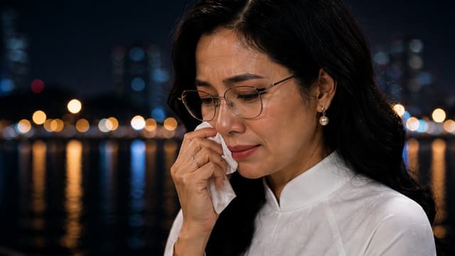 TẠO HÌNH ẢNH GOC MÁY QUAY CẬN CẢNH MẶT CÔ GÁI ĐANG KHÓC VỚI MỘT VÀI GIỌT NƯỚC MẮT, GIỮU ĐÚNG THEO ẢNH THAM CHIẾU