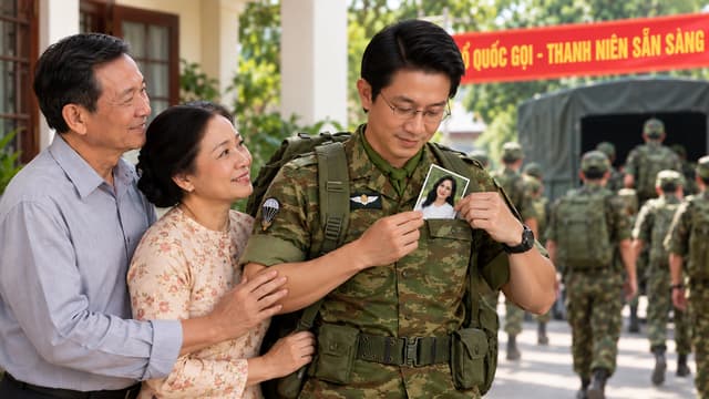 GIỮ CHÍNH XÁC ĐƯỜNG NÉT KHUÔN MẶT, ĐEO KÍNH,ANH  ẤY ĐỘ TUỔI 30 YEAR OLD .Hình ảnh NAM nhìn xuống lá thư hoặc tấm ảnh của NỮ trong tay, rồi cất vào túi áo.