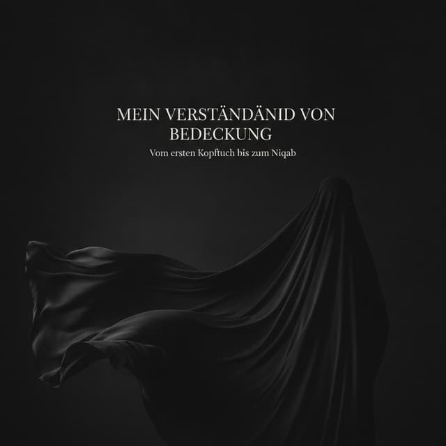 Create a sophisticated, minimalist editorial photograph for an Instagram carousel series about Islamic modesty and the gradual understanding of hijab and niqab.
A nearly black, matte background with subtle natural grain and very low contrast. A large, heavy piece of flowing black fabric moves horizontally across the entire composition from left to right. On the left side, the fabric is loose, soft and slightly open, with visible folds and negative space. As it moves toward the center, the fabric gradually becomes denser and more layered. On the right side, it forms an almost continuous dark silhouette, subtly suggesting the shape of a fully covered Muslim woman without clearly depicting a person.
The human figure must remain extremely subtle and almost abstract. No face, no eyes, no hands, no visible skin, no identifiable person. If a feminine silhouette is suggested, she must be completely covered in a simple black jilbab and niqab and shown only from behind or as an indistinct silhouette.
The visual concept should symbolize an evolving understanding of modesty and covering, not a before-and-after transformation. The image should feel contemplative, serious, quiet and intellectually thought-provoking.
Color palette: almost entirely black, charcoal and very dark grey, with extremely subtle tonal differences. No bright colors, no beige, no gold, no decorative Islamic patterns.
Lighting: dramatic but extremely soft, with a faint directional light revealing only the texture and folds of the fabric. Deep shadows, cinematic atmosphere, understated contrast.
Composition: clean, spacious and minimalist, with a large amount of intentional negative space in the upper and central area for typography. The fabric should remain primarily in the lower and middle portion of the composition.
No mosque, no Quran, no Arabic calligraphy, no crescent moon, no flowers, no jewelry, no ornaments, no modern fashion elements, no background scenery, no objects.
High-end editorial photography, conceptual art direction, museum-like minimalism, subtle film grain, realistic fabric texture, sophisticated visual storytelling, emotionally restrained, timeless, powerful through simplicity.
Vertical 4:5 Instagram composition, designed as a recurring series cover. Leave sufficient clean negative space for the title:
“MEIN VERSTÄNDNIS VON BEDECKUNG”
and a small subtitle:
“Vom ersten Kopftuch bis zum Niqab.”