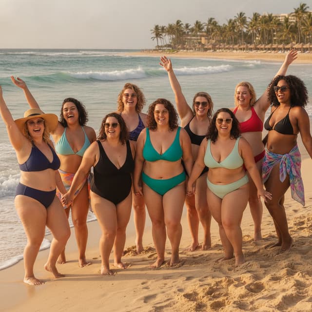 Big girls with bikini
