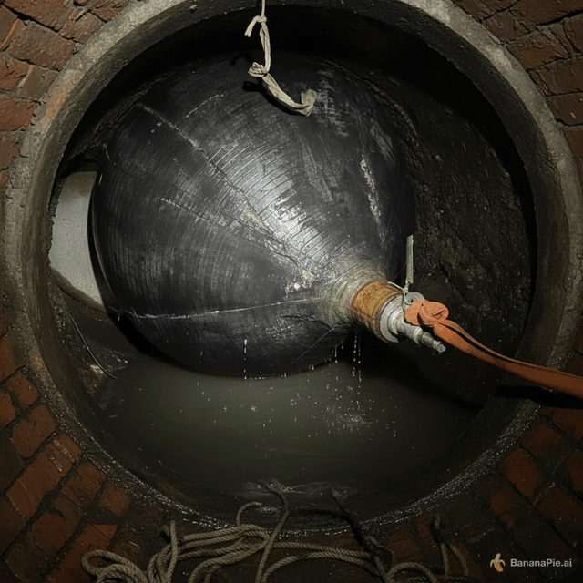 根据参考图一二三，生成不同角度的管道封堵施工实景，管径是1000，生成4张不同的