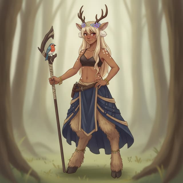 Create a creature that would be the offspring of both the Faunous and the Satyr.