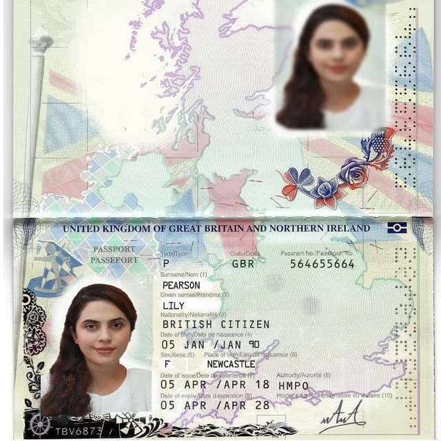 Blur the person's photo on top