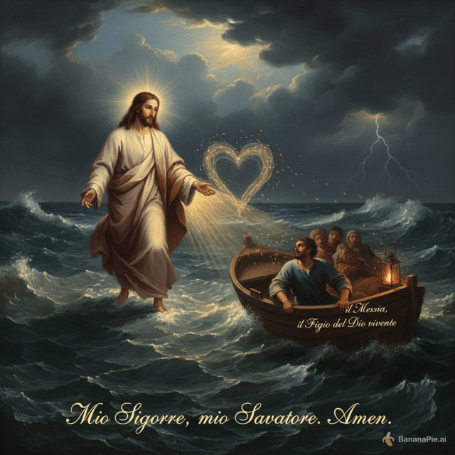 Signore Gesù Cristo, Ti affido la mia vita e Ti chiedo che, come l'apostolo Pietro, io possa riconoscerTi come «il Messia, il Figlio del Dio vivente».
Che, nei momenti tempestosi della mia vita, Tu possa essere al mio fianco e remare con me. Quando la paura si impadronirà della mia vita, Ti chiedo di venire in mio aiuto.
Infondi nel mio cuore la fiamma viva della speranza. Fa' che, nei momenti di sofferenza e di fragilità, io possa riscoprire quella piccola luce che, nonostante tutto, continua a rimanere accesa nel mio cuore.
Fa' che io possa sempre riconoscerTi come il mio unico Salvatore.
Amen.
podes me criar uma foto com esta oração, a imagem de são joão de Deus e uma melograno dei fatebenefratelli