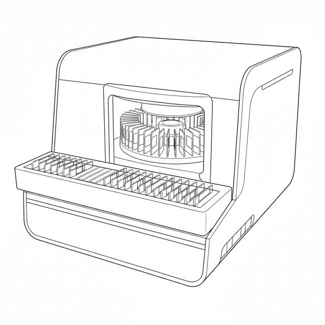 Can you help convert this WSI scanner image into a line drawing image? ignore the digital lines output from the side. Thanks