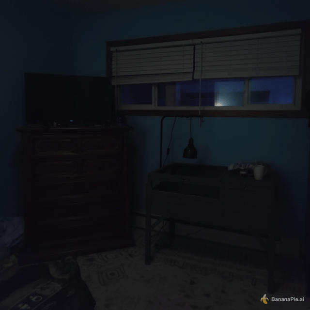 Make the room dark with no light's on