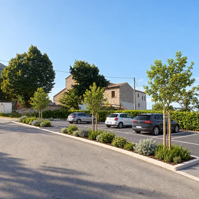 aboliamo la rete rossa creiamo un parcheggio con fascia di verde
