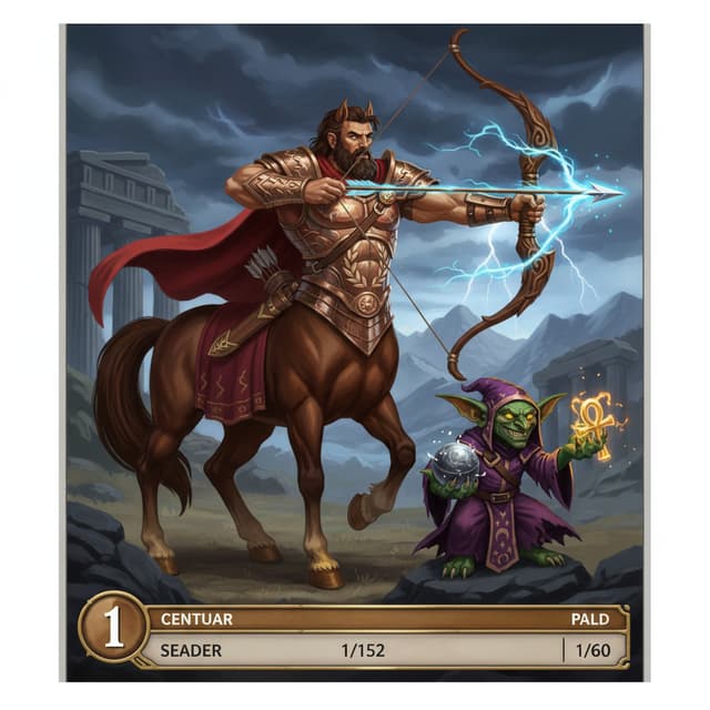 ebben a pdf ben van 4 kép. Ezek a képek a heroes 3 játékból vannak kivéve a 4 ottani lényt mutatnak akikkel lehet harcolni. Az a kérésem, hogy ezt a 4 képen levő lényt rajzold át úgy, hogy megmaradnak a sajátosságai (tehát a két felső képen kentaurok, alsón pedig a gremlinek), viszont a mai kártya designak megfelelően. tehát nézzenek ki cool, modern módon, úgy mintha a mai fiatalok imádnák látni egy fantasy kártyajátékon. vagány legyen és ütős. A kép legyen 6 cm széles és 9 cm magas. TEhát mivel 4 kép van, 4 képet helyezz el egy pdf-ben. ne legyen túl modern, klasszikusabb vonásokkal rendelkezzenek a képek, kicsit festmény jelleggel. Használj görög mitológiai jelleget nekik