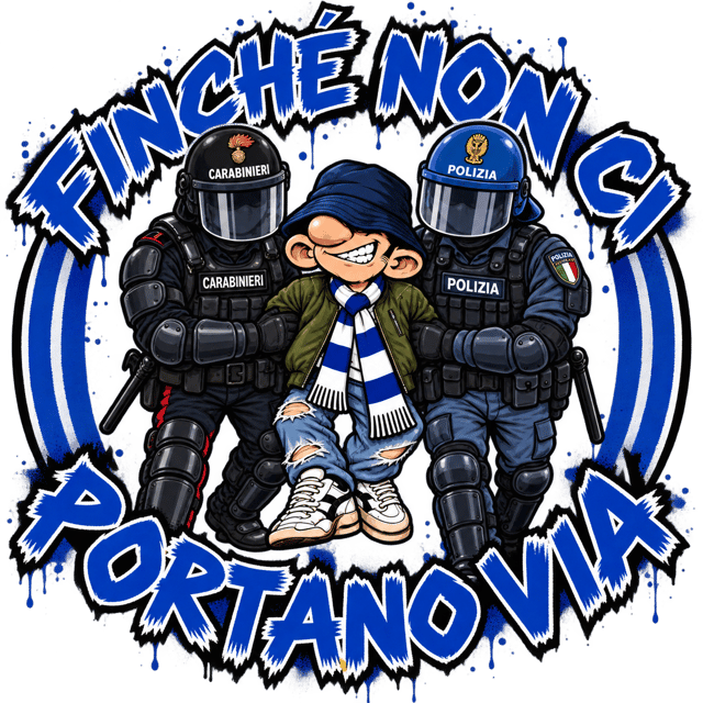 LA TENUTA ANTI SOMMOSSA DEL CARABINIERE SULLA SINISTRA DIVENTA  LA VERA TENUTA ANTI SOMMOSSA DEI CARABINIERI LA TENUTA ANTI SOMMOSSA DEL POLIZIOTTO SULLA DESTRA DIVENTA LA VERA TENUTA ANTI SOMMOSSA DELLA POLIZIA LA GRAFICA DIVENTA LA GRAFICA DI UN DISEGNO ULTRAS