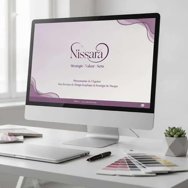 genere des mockup pour une entreprise de graphiste en integrant le logo