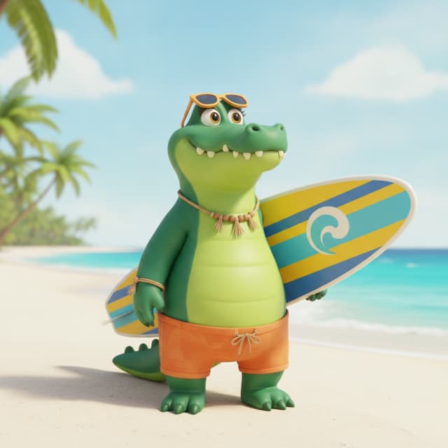 Quero este personagens a desempenhar várias acções por exemplo:
Quero o Jacaré Bangão com prancha de surf
Quero o Jacaré Bangão com o saco de dinheiro
Quero o Jacaré Bangão mergulhador
Quero o Jacaré Bangão autronauta
Quero o Jacaré Bangão esclaldor