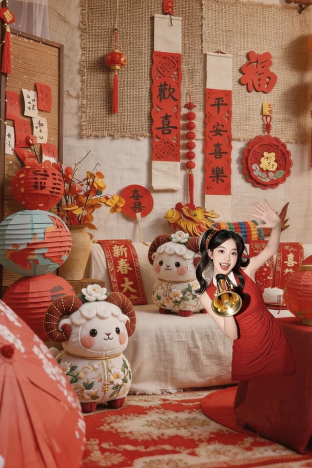 融合这两张图,去除水印,加大透视,轻微俯视
