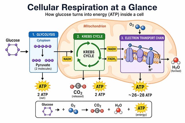 A cellular respiration infographic generated as a ready-to-place document page